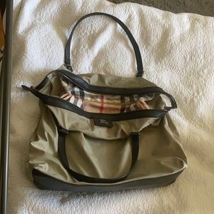 Burberry nylon tote bag beige